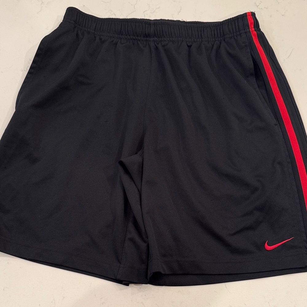 Nike Athletic Shorts in Black with Red Accents
